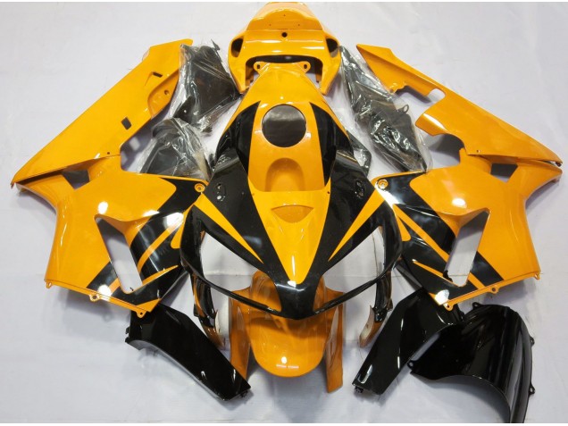 2005-2006 Bright Orange & Gloss Black Design Honda CBR600RR Motorcycle Fairings