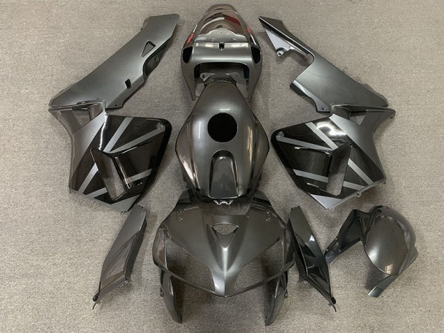 2005-2006 Dark Silver and Black Honda CBR600RR Motorcycle Fairings