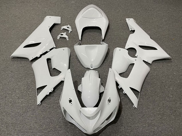 2005-2006 Gloss White Kawasaki ZX6R Motorcycle Fairings