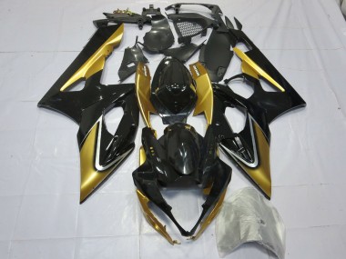 2005-2006 Gold and Black Suzuki GSXR 1000 Motorcycle Fairings