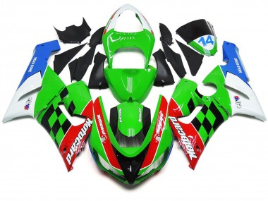 2005-2006 Multi Color Check Kawasaki ZX6R Motorcycle Fairings