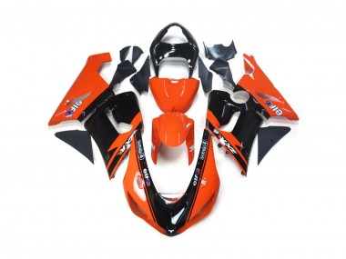 2005-2006 Orange and Black Elf Kawasaki ZX6R Motorcycle Fairings