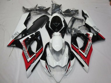 2005-2006 Red Black and White Suzuki GSXR 1000 Motorcycle Fairings
