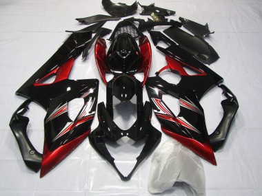 2005-2006 Red and Black Flare Suzuki GSXR 1000 Motorcycle Fairings