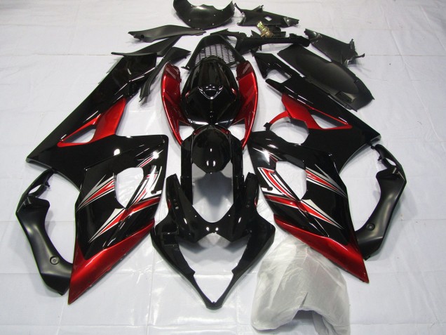 2005-2006 Red and Black Flare Suzuki GSXR 1000 Motorcycle Fairings