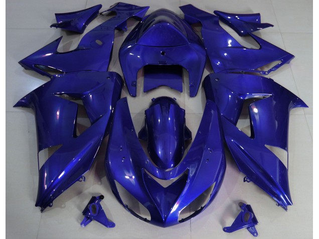 2006-2007 Deep Blue Plain Kawasaki ZX10R Motorcycle Fairings