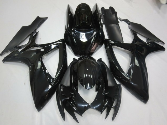 2006-2007 Gloss Black Suzuki GSXR 600-750 Motorcycle Fairings