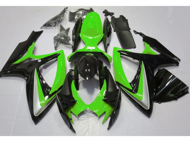 2006-2007 Gloss Green Debadged Suzuki GSXR 600-750 Motorcycle Fairings