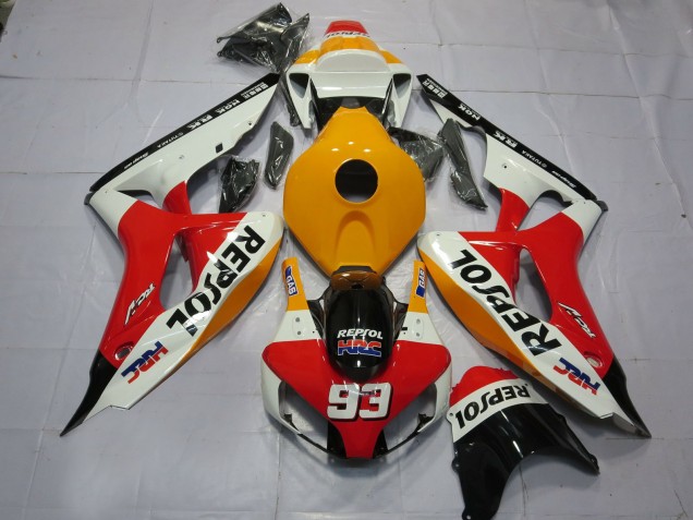 2006-2007 Light Orange White Repsol Honda CBR1000RR Motorcycle Fairings