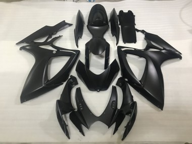 2006-2007 Matte Black Suzuki GSXR 600-750 Motorcycle Fairings