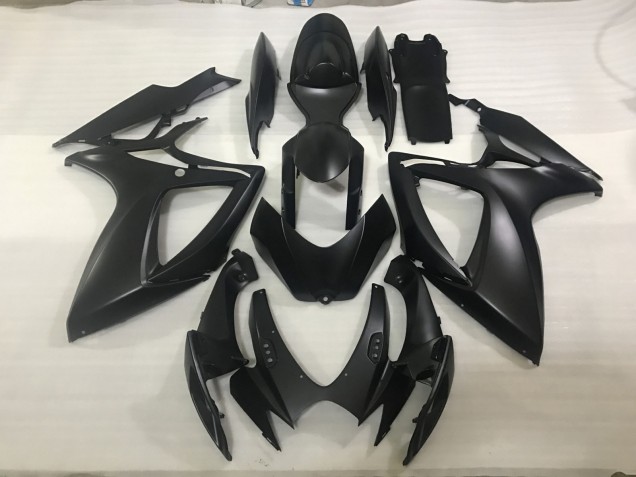 2006-2007 Matte Black Suzuki GSXR 600-750 Motorcycle Fairings