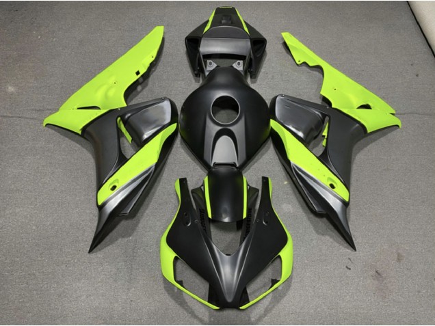 2006-2007 Matte Grey Black and Green Honda CBR1000RR Motorcycle Fairings