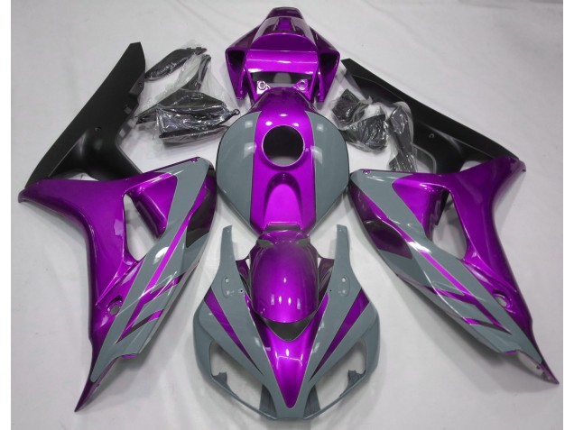 2006-2007 Nardo Grey and Purple Honda CBR1000RR Motorcycle Fairings
