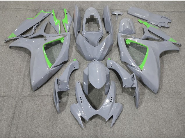 2006-2007 Nardo and Green Trim Suzuki GSXR 600-750 Motorcycle Fairings