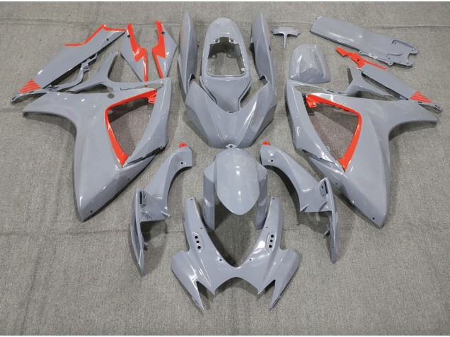 2006-2007 Nardo and Red Trim Suzuki GSXR 600-750 Motorcycle Fairings