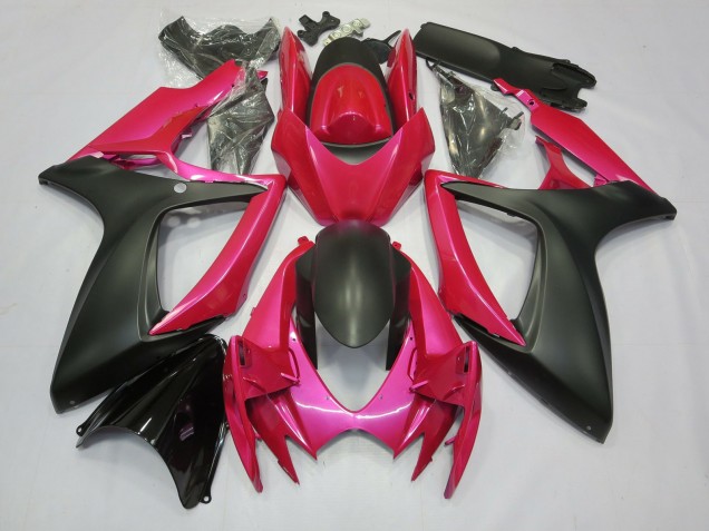 2006-2007 Pink and Matte Suzuki GSXR 600-750 Motorcycle Fairings