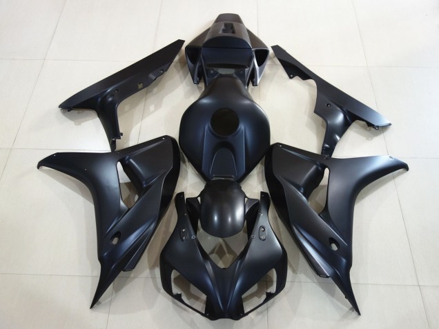 2006-2007 Plain Matte Black Honda CBR1000RR Motorcycle Fairings