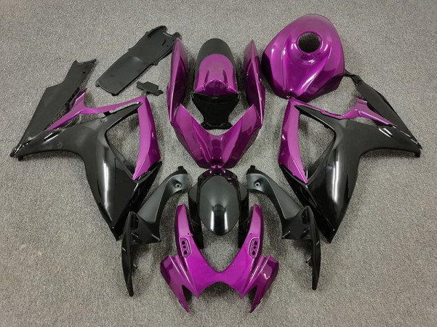 2006-2007 Purple and Black Suzuki GSXR 600-750 Motorcycle Fairings