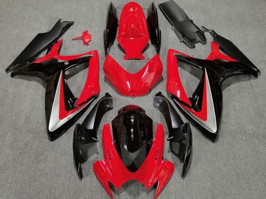 2006-2007 Red Black OEM Style Suzuki GSXR 600-750 Motorcycle Fairings