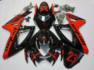 2006-2007 Red Jordan Suzuki GSXR 600-750 Motorcycle Fairings