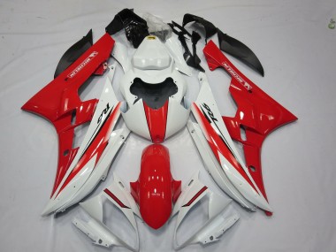 2006-2007 Red White OEM Style Yamaha R6 Motorcycle Fairings