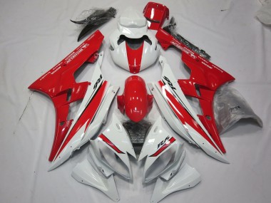 2006-2007 Red White Style Design Yamaha R6 Motorcycle Fairings