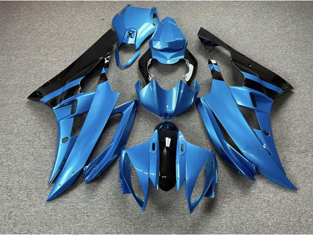 2006-2007 Sky Blue and Black Yamaha R6 Motorcycle Fairings