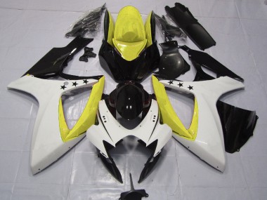 2006-2007 Yellow Star Suzuki GSXR 600-750 Motorcycle Fairings
