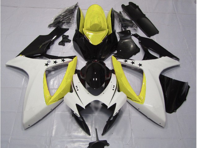 2006-2007 Yellow Star Suzuki GSXR 600-750 Motorcycle Fairings