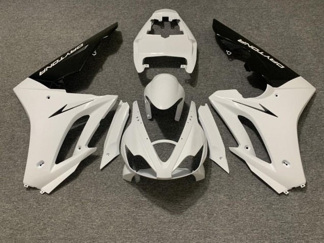 2006-2008 Gloss White and Black Triumph Daytona 675 Motorcycle Fairings