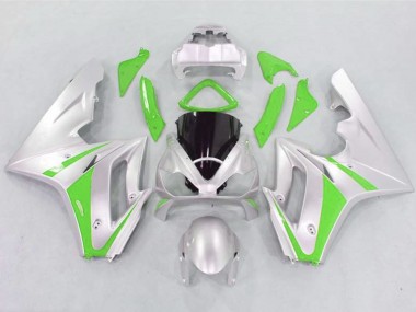 2006-2008 Green and Silver Triumph Daytona 675 Motorcycle Fairings