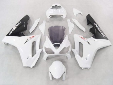 2006-2008 White w Black lowers Triumph Daytona 675 Motorcycle Fairings