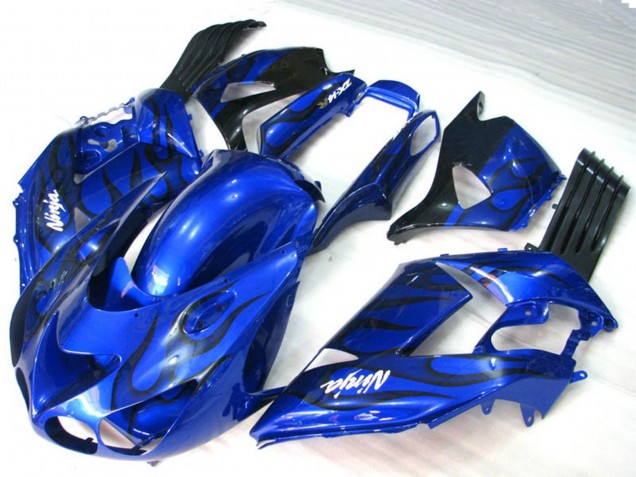 2006-2011 Blue Flame Kawasaki ZX14R Motorcycle Fairings