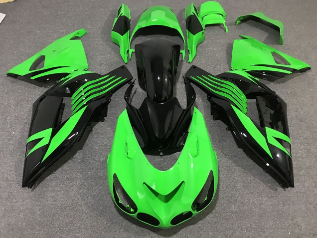 2006-2011 Bright Green Kawasaki ZX14R Motorcycle Fairings