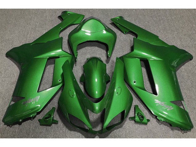 2007-2008 Forest Green Kawasaki ZX6R Motorcycle Fairings