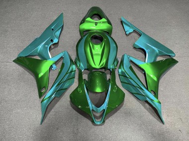 2007-2008 Green & Teal Honda CBR600RR Motorcycle Fairings