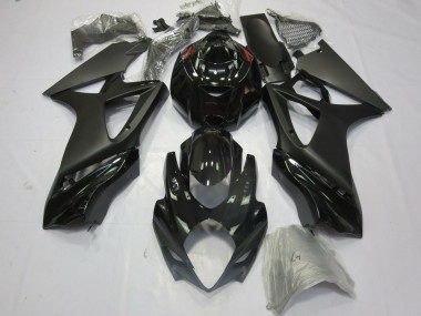 2007-2008 Matte Black Gloss Suzuki GSXR 1000 Motorcycle Fairings