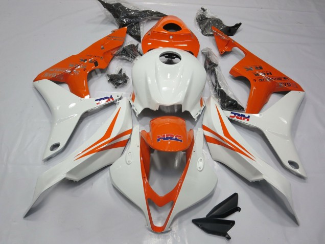 2007-2008 Orange and White HRC- CBR600RR 07-08 Honda CBR600RR Motorcycle Fairings