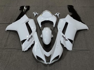 2007-2008 Plain White Gloss Kawasaki ZX6R Motorcycle Fairings