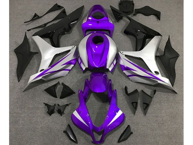 2007-2008 Purple and Silver OEM Style Honda CBR600RR Motorcycle Fairings
