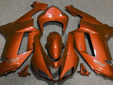 2007-2008 Tiger Orange Kawasaki ZX6R Motorcycle Fairings