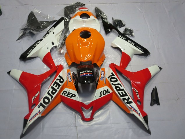 2007-2008 White Repsol Honda CBR600RR Motorcycle Fairings