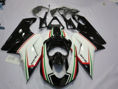 2007-2014 Black Tri Color Ducati Ducati 848 1098 1198 Motorcycle Fairings