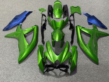 2008-2010 Green and Blue Suzuki GSXR 600-750 Motorcycle Fairings