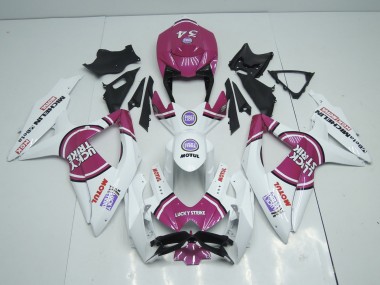 2008-2010 Pink Lucky Strike Suzuki GSXR 600-750 Motorcycle Fairings