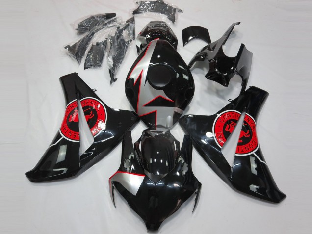 2008-2011 Gloss Black & Red Honda CBR1000RR Motorcycle Fairings