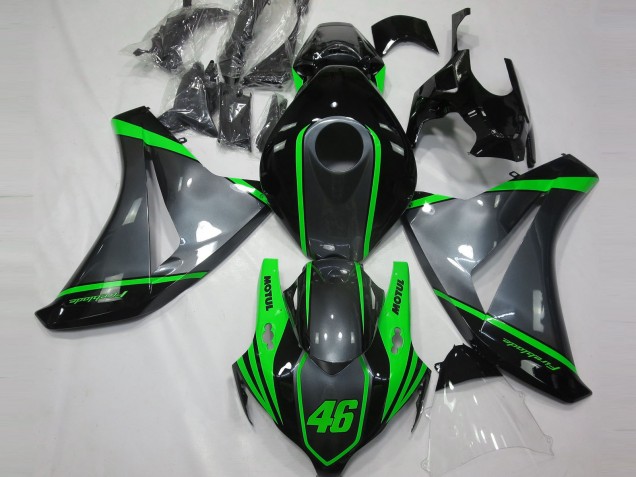 2008-2011 Grey Motul & Green Honda CBR1000RR Motorcycle Fairings