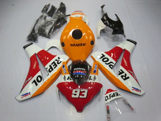 2008-2011 Light Orange Repsol 93 Honda CBR1000RR Motorcycle Fairings