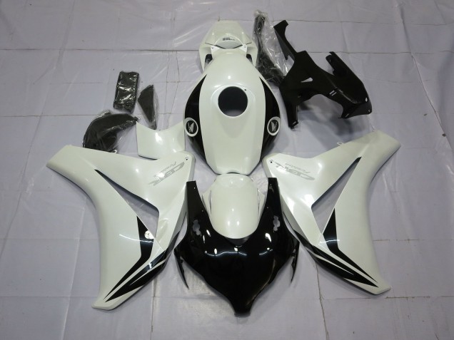 2008-2011 Pearl White and Black Honda CBR1000RR Motorcycle Fairings