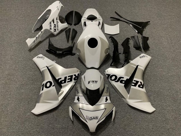 2008-2011 Silver Repsol Honda CBR1000RR Motorcycle Fairings